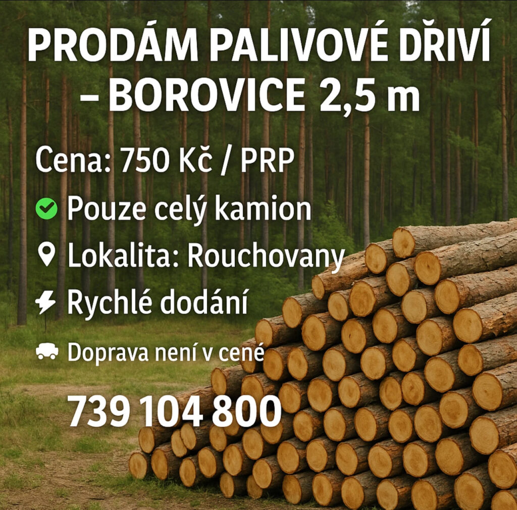 Palivové dříví Borovice 2,5m